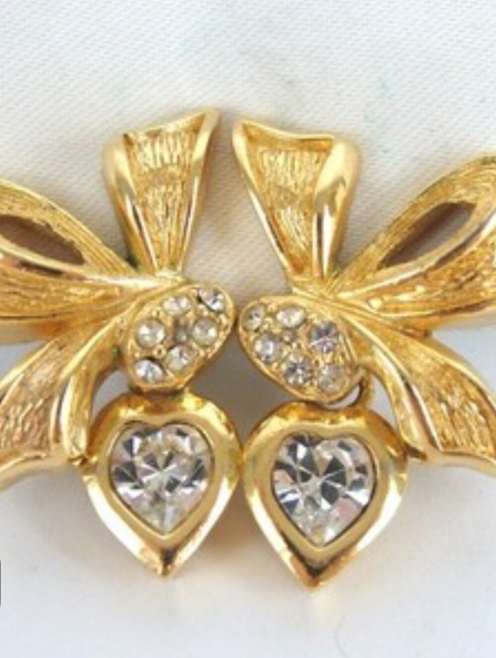 Christian Dior Vintage Bow Clip On Earrings/ Full Inclusion
